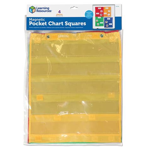 Learning Resources Magnetic Pocket Chart Squares - Set of 4, Classroom ...