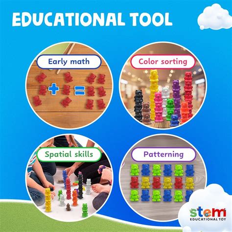 Skoolzy Stackable Counting Bears Color Sorting Toys India | Ubuy
