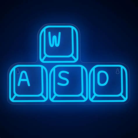 Buy Fionnuar Neon Sign Led WASD Keyboard Shaped Gaming Neon Light ...