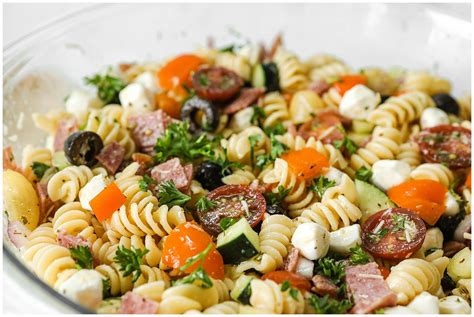 Rotini Pasta Salad with homemade Italian dressing