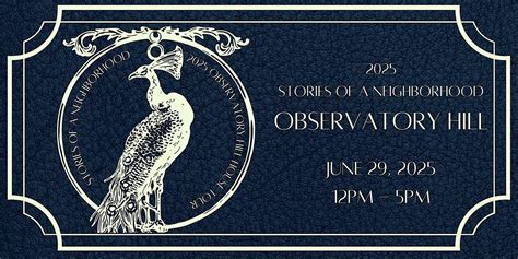 Observatory Hill House Tour 2025: Stories of a Neighborhood Vol. 3, 1 ...