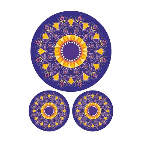 Buy Anne Print Solutions® Combo Pack 3 Pcs Rangoli Floor Vinyl Sticker ...