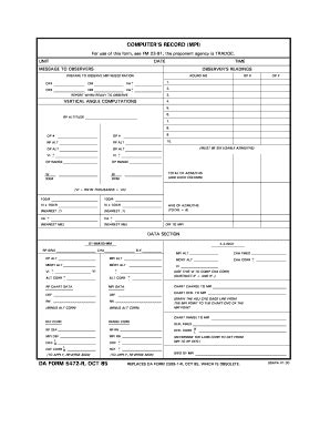 DA 5472-R 1985 - Fill and Sign Printable Template Online