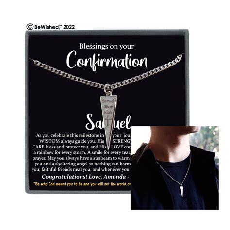 Confirmation Gift for Boys or Men - Personalized Custom Engraved ...