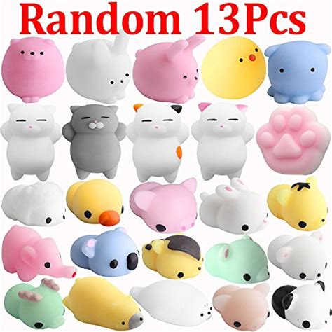 Outee Mochi Animals 13 Pcs Mochi Stress Toys Squeeze Stress ...