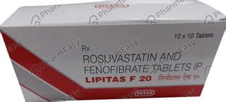 Lipitas F 20mg Strip Of 10 Tablets: Uses, Side Effects, Price & Dosage ...