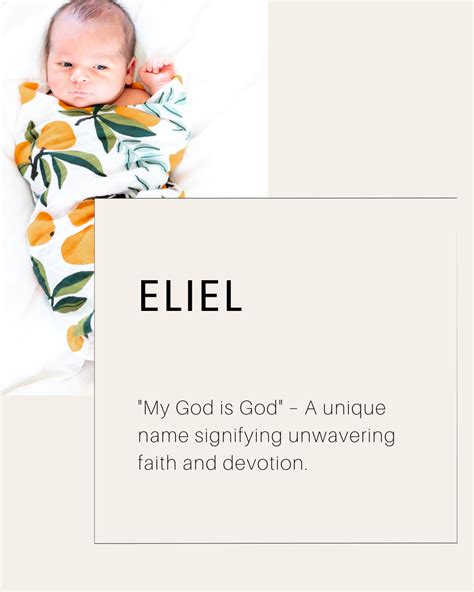 Eliel: A Rare and Timeless Biblical Name in 2025 | Hebrew baby names ...