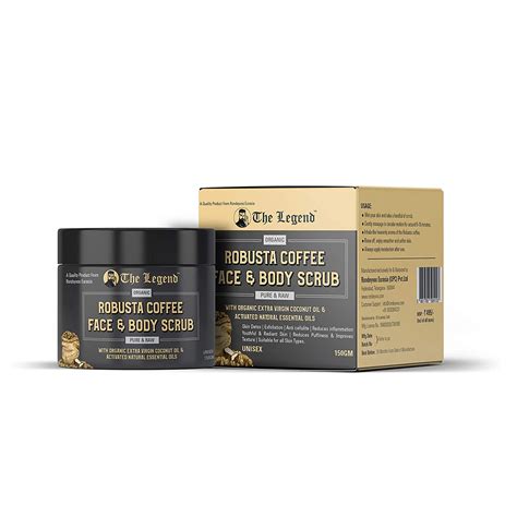 Buy The Legend Organic Robusta Coffee Face & Body Scrub, 150 gm Online ...