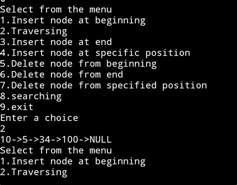 Linked List Code in C 的图像结果