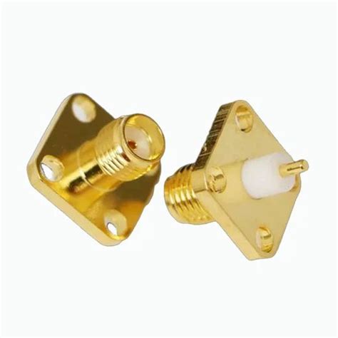 SMA Connector RF Coaxial - Sma Male Straight Pcb Mount Connector ...