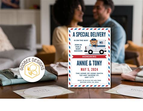 Special Delivery Baby Shower Invitation, USPS, Special Package UPS ...