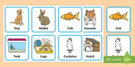 On the Farm Animals and Where They Live Matching Cards