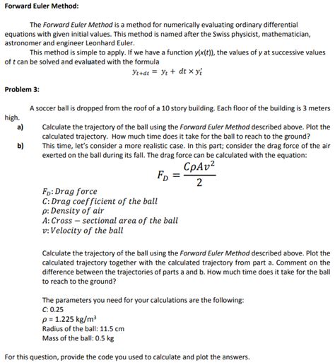 Image result for Forward Euler Method Formula
