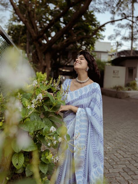Blue mango cotton sari – Vedhika Fashion Studio