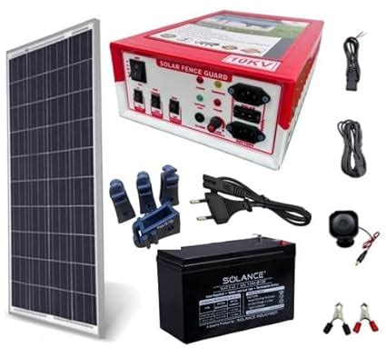 Solar Zatka Machine Set 10Kv 40 Acre(Jhatka Machine,12 ah Battery, 40w ...