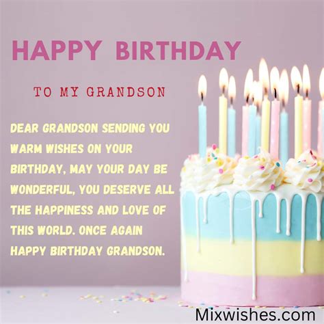 Happy Birthday From Grandson - Jenny Printable