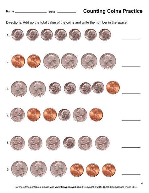 Image result for Adding Coins Worksheet