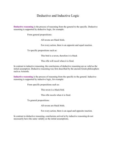 Image result for Inductive Logic vs Deductive Logic