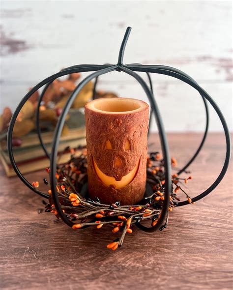 Vintage Jack-O-Lantern LED Wax Candle With Timer 10cm | Order NOW ...