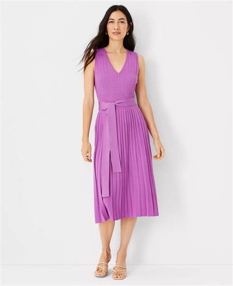 Belted V-Neck Sweater Dress