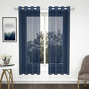 Buy Story@Home Window Curtains 5 Feet Set of 2 | Transparent Curtains ...