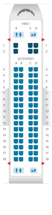 E170 Aircraft Seating Chart 的图像结果