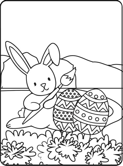 Cute Easter Coloring Pages for Kids 18951052 Vector Art at Vecteezy