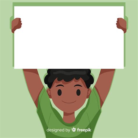 Child holding up banner Images - Free Download on Freepik