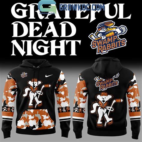 Greenville Swamp Rabbits Grateful Dead Night 2024 Hockey Time Hoodie ...