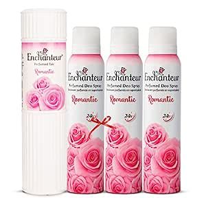 Enchanteur Romantic Perfumed Talc for Women, 250g & Enchanteur Romantic ...