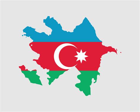 Map Of Azerbaijan With Flag