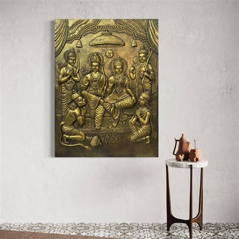 Buy Divine Ram Darbar 3D Relief Mural Wall Art Online - Artociti