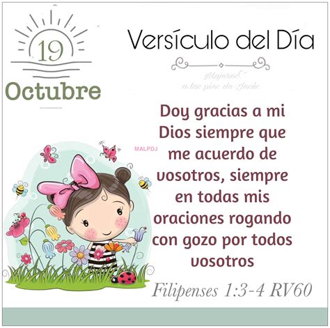 Versículo del Día - Filipenses 1:3-4 RV60