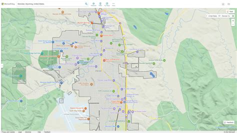 Sheridan Wyoming Map - United States