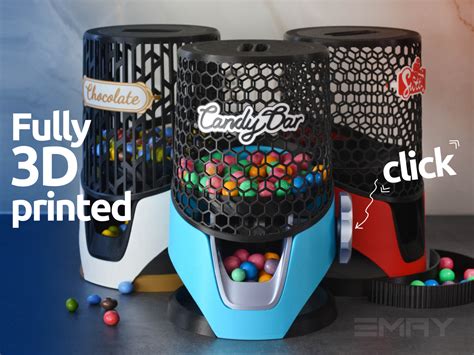 Candy & Chocolate Dispenser Fully 3D Printed by EMAY-DESIGN MakerWorld ...