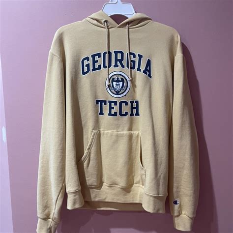 Georgia Tech hoodie, medium size Champion hoodie.... - Depop