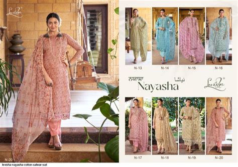 Nayasha Levisha Cambric Cotton Pant Style Suits – Kavya Style Plus