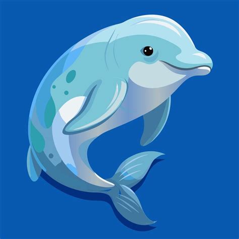 A blue dolphin with a white face and a blue background | Premium AI ...