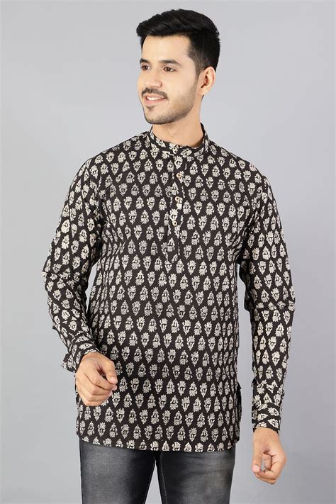 Jaipur 100% Cotton Black Kurta Shirt