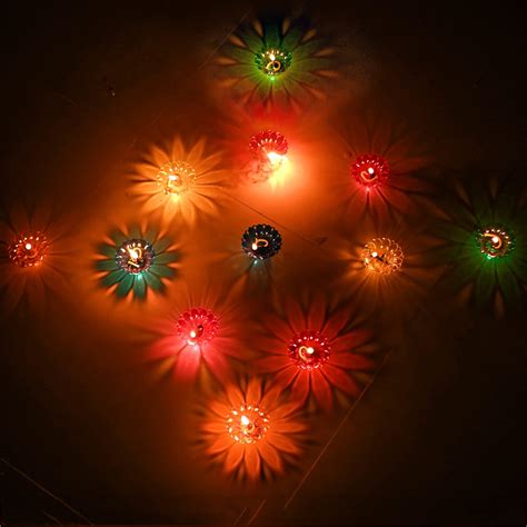 Buy Online Set of 36 Reflective 3D Shadow Diya for Diwali Decor ...
