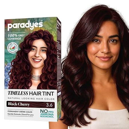 Paradyes Black Cherry Timeless Hair Tint, Permanent Crème Hair Colour ...