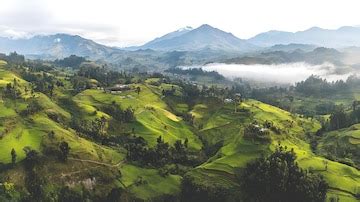 Panoramic drone shot of landscape ibarra ecuador isolated on white ...