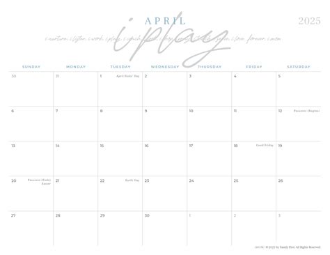 2025 Pretty Patterns Printable Calendar for Moms - iMOM