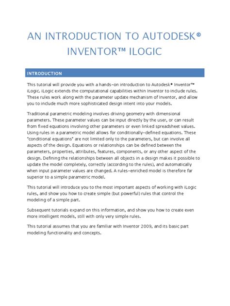 Image result for Autodesk Inventor iLogic Tutorial