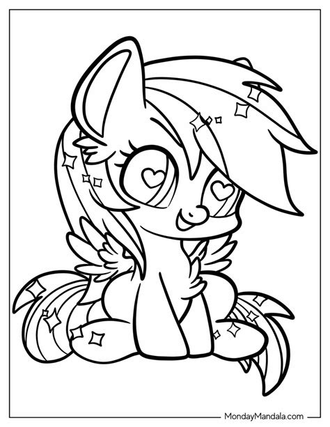 Chibi Rainbow Dash Coloring Page