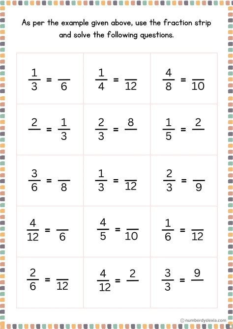 Printable Fraction Strips Worksheets [PDF Included] - Number Dyslexia