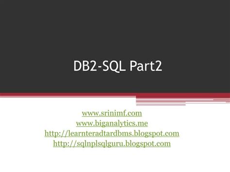 Image result for DB2 SQL High Values