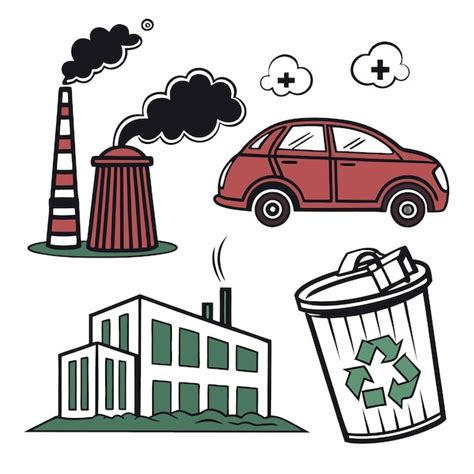 Pollution icon vector art | Premium Vector