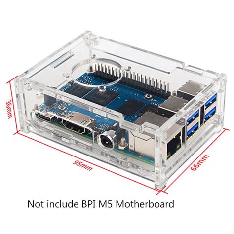 Buy For Banana Pi M5 Acrylic Case Transparent Shell Without Fan for ...