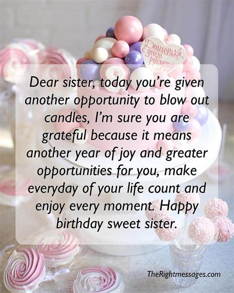 Short And Long Birthday Wishes For Sister - The Right Messages | Happy ...